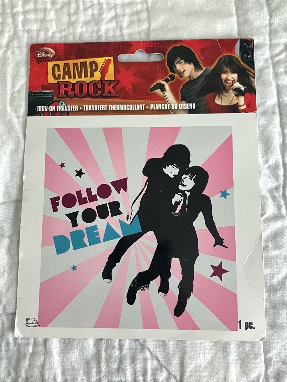 Disney Camp Rock “Follow your dreams” Y2k Nostalgic iron-on transfer appliqué